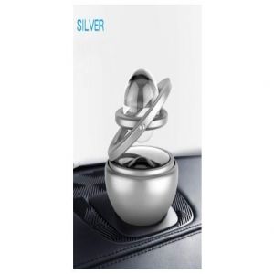 360 Degree Auto Rotating Car Perfume And Freshener - silver